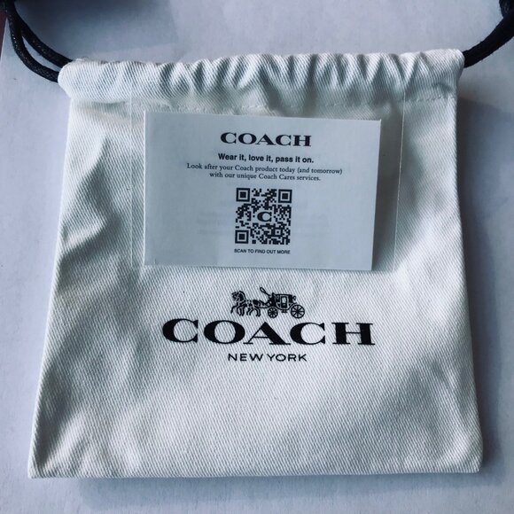 COACH  Charms  Red Heart Necklace  Gold -tone   w Jewelry bag - Picture 6 of 6